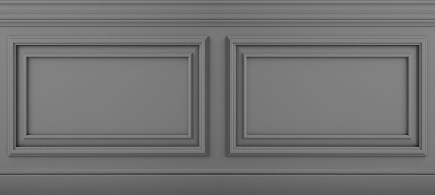 Classique Frise Relief 1 Gris Moyen 135x600