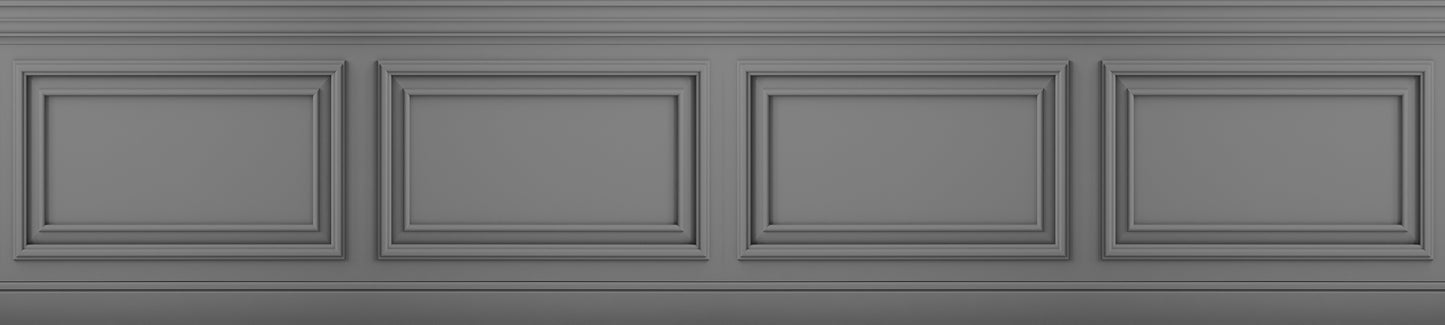Classique Frise Relief 1 Gris Moyen 135x600