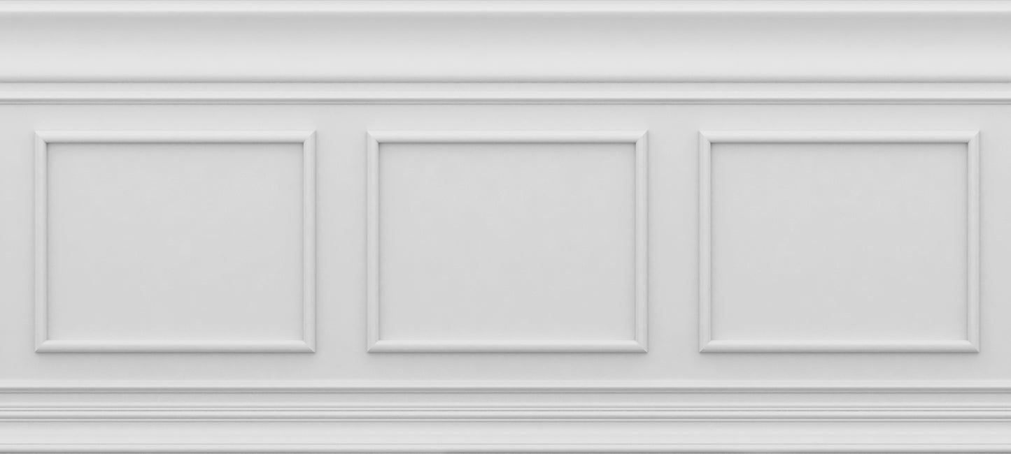 Classique Frise Relief 2 Blanc 135x600