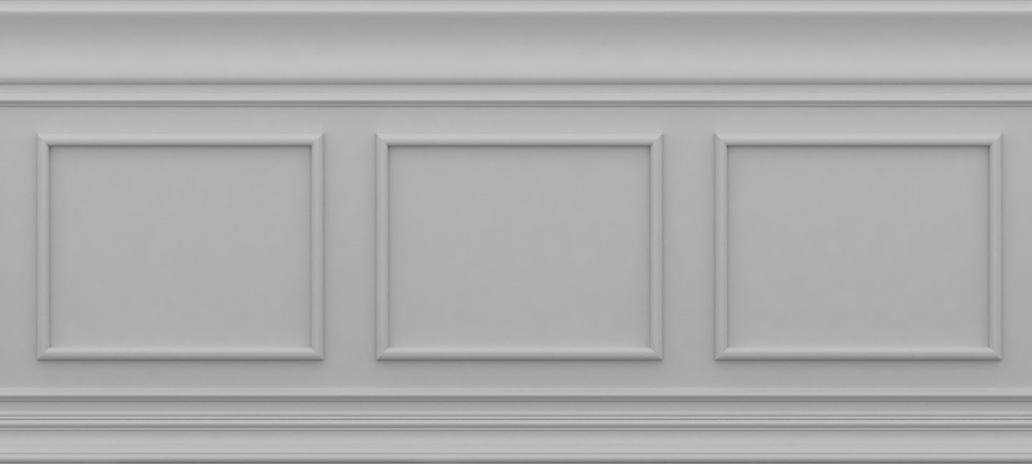 Classique Frise Relief 2 Gris Clair 135x600