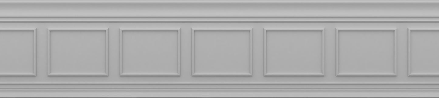 Classique Frise Relief 2 Gris Clair 135x600