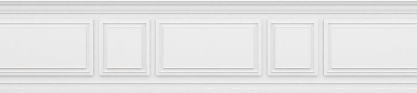 Frise Relief 3 Blanc 135x756