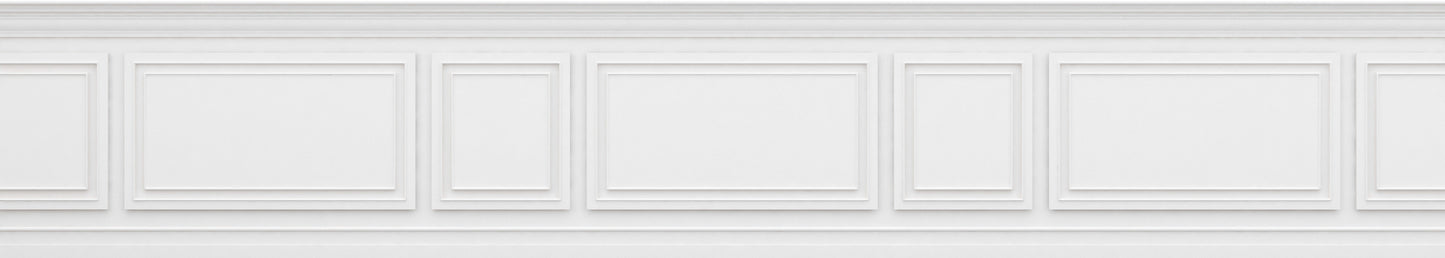 Frise Relief 3 Blanc 135x756