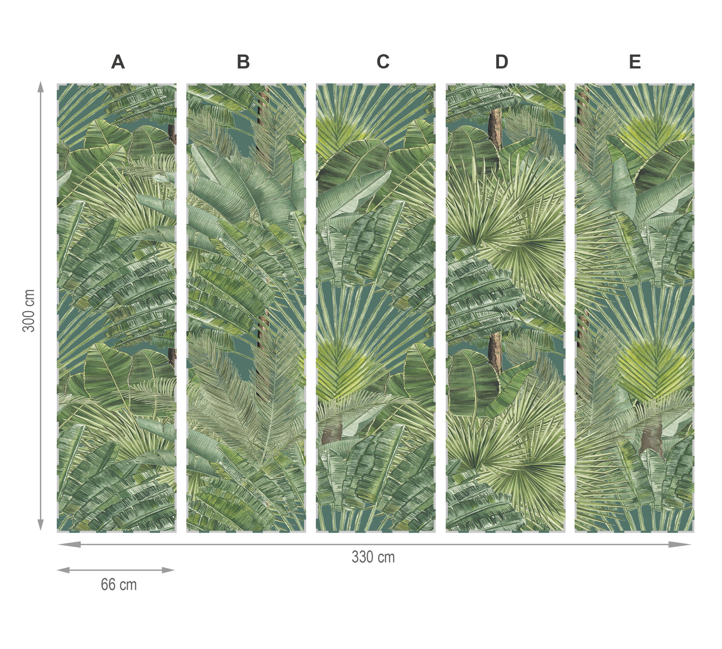 Mural Jungla Tropical - Verde