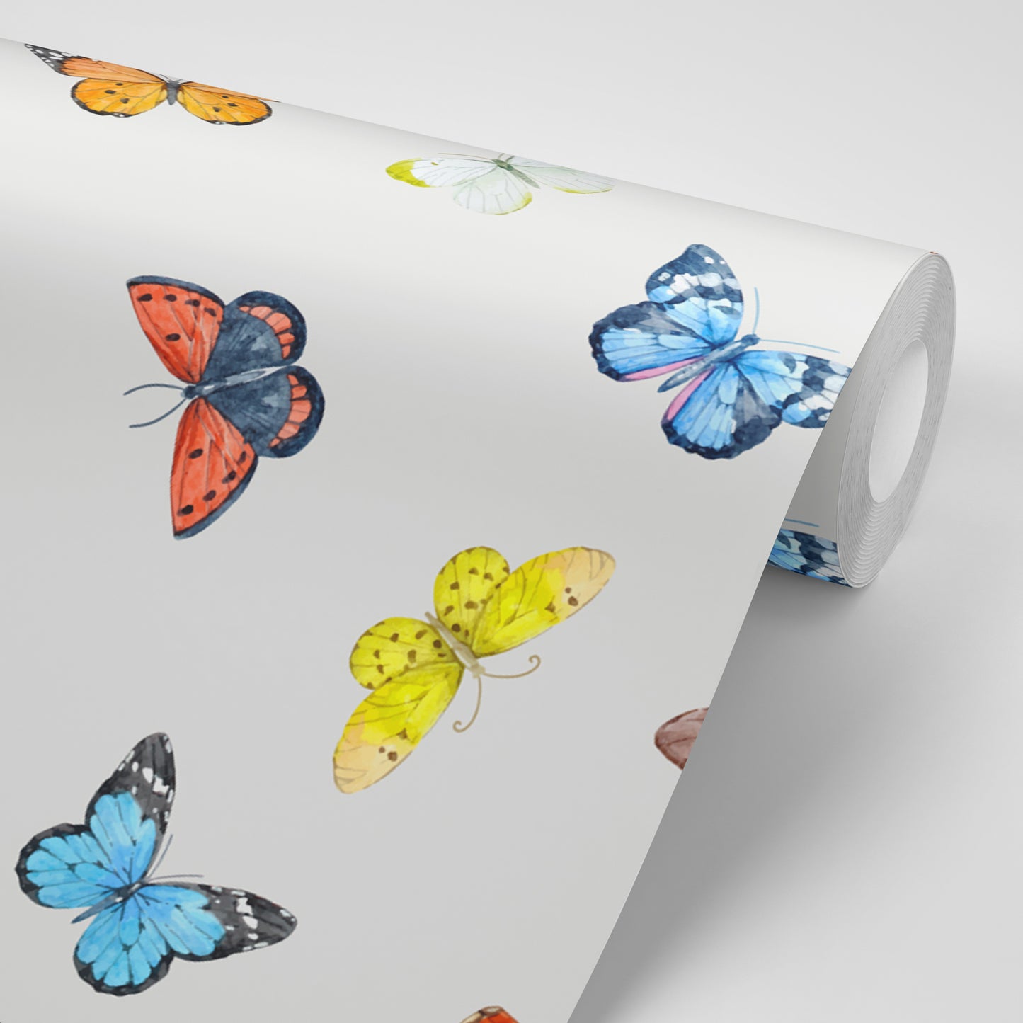 Mariposas con fondo color gris claro