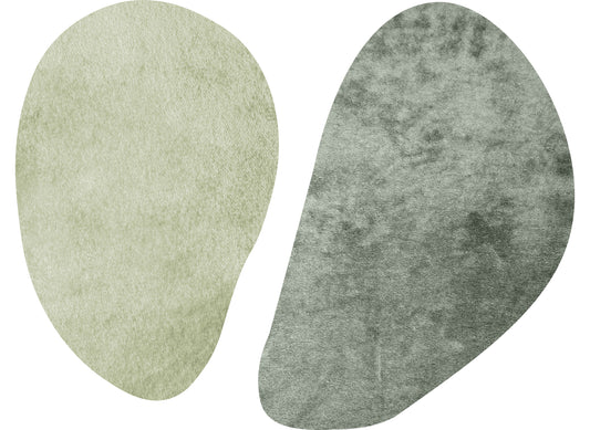 Set 2 pieces apple and petrol green