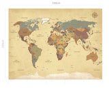 Children's world map - light blue