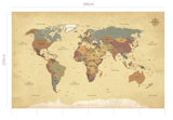 Children's world map - light blue