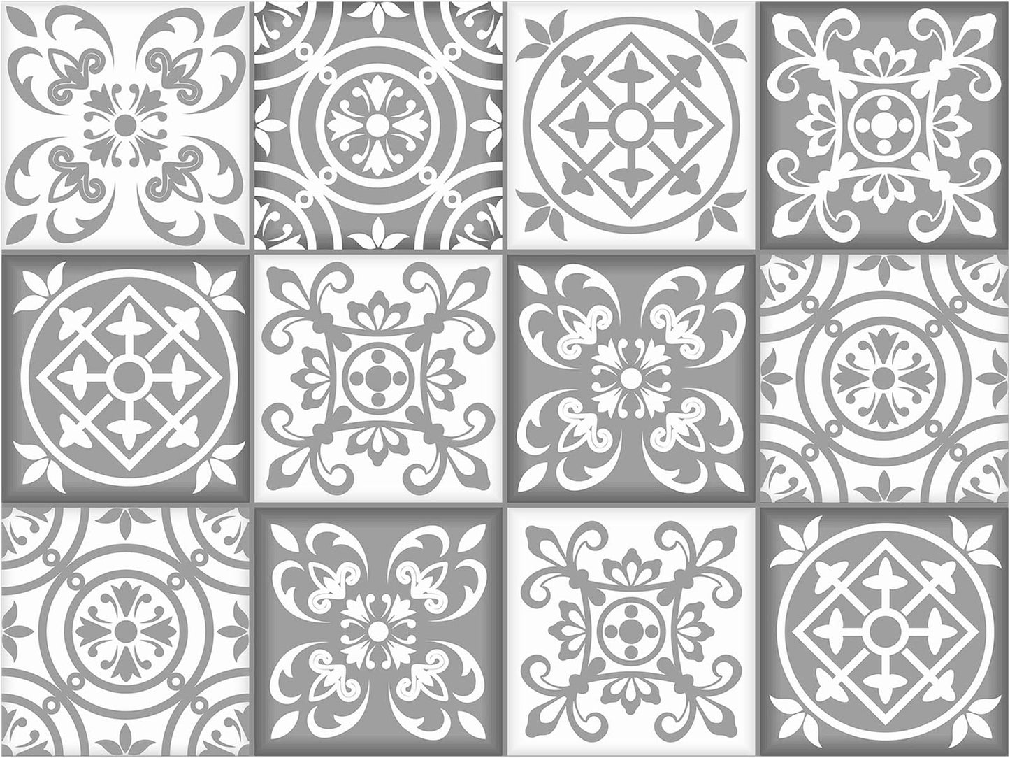 Set de 4 Individuales Damero Gris