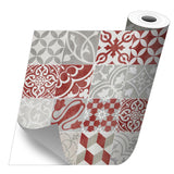 Rollo sticker Antique rojo