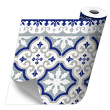 Rollo sticker Flocons bleu