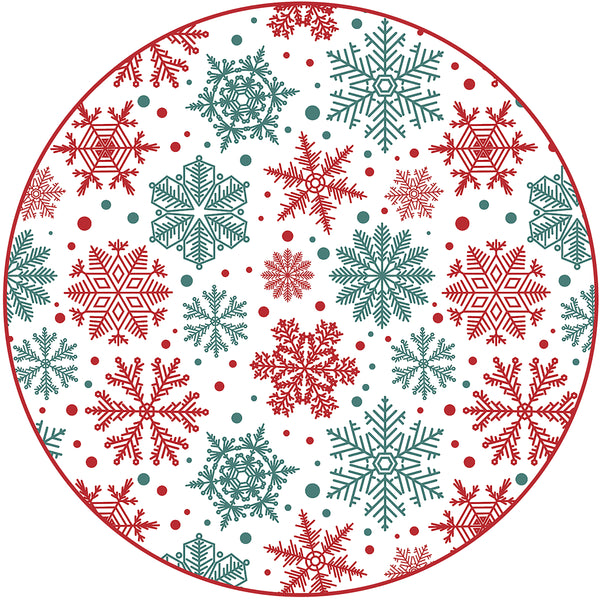 Snowflakes red and vert