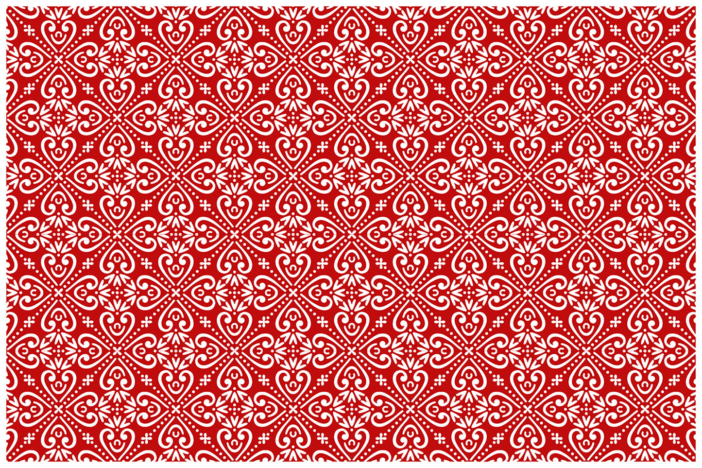 Set de 4 individuales Luckiness red and white
