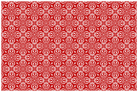 Set de 4 individuales Luckiness red and white