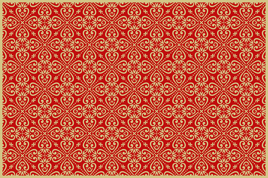 Set de 4 individuales Luckiness red and gold