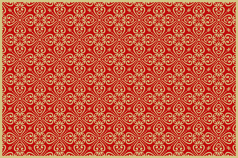 set de 4 Set de table Luckiness red and gold