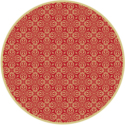 Set de 4 individuales Luckiness gold and white - rounded