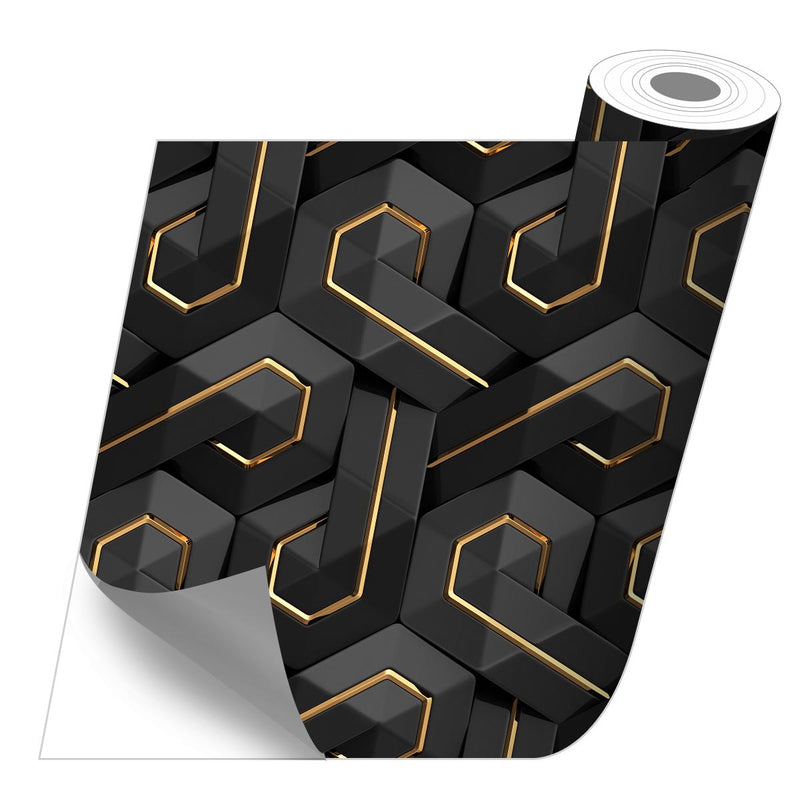 Rollo sticker 3d black and gold