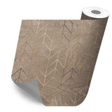 Rollo sticker Madera con zigzag dorado