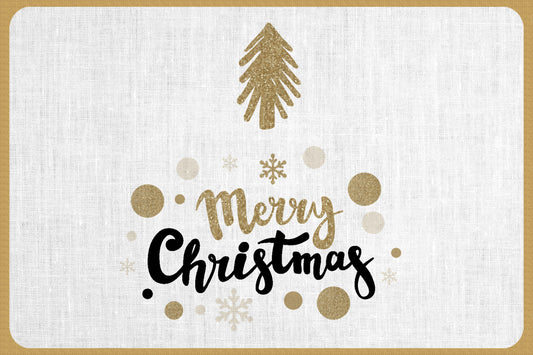 set of 4 placemats Golden Merry Christmas