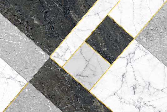 set of 4 placemats Marble geometry 1
