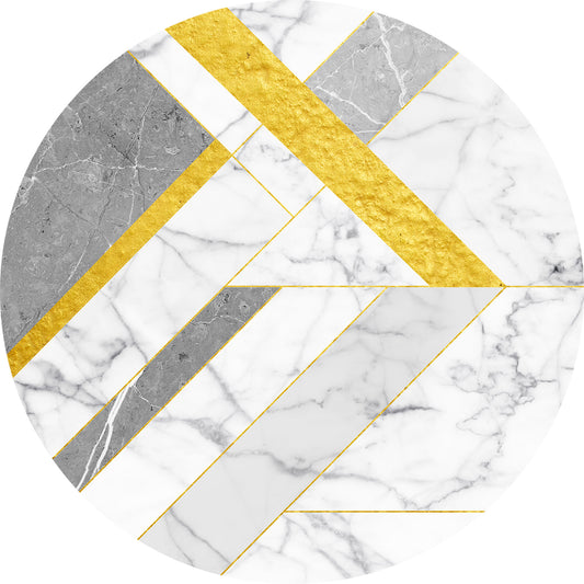 set of 4 placemats Marble geometry with gold