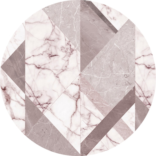 set of 4 placemats Reddish marble geometry