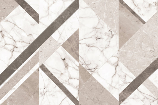 set of 4 placemats Sepia marble geometry