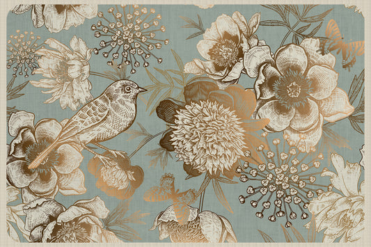set of 4 golden bird placemats