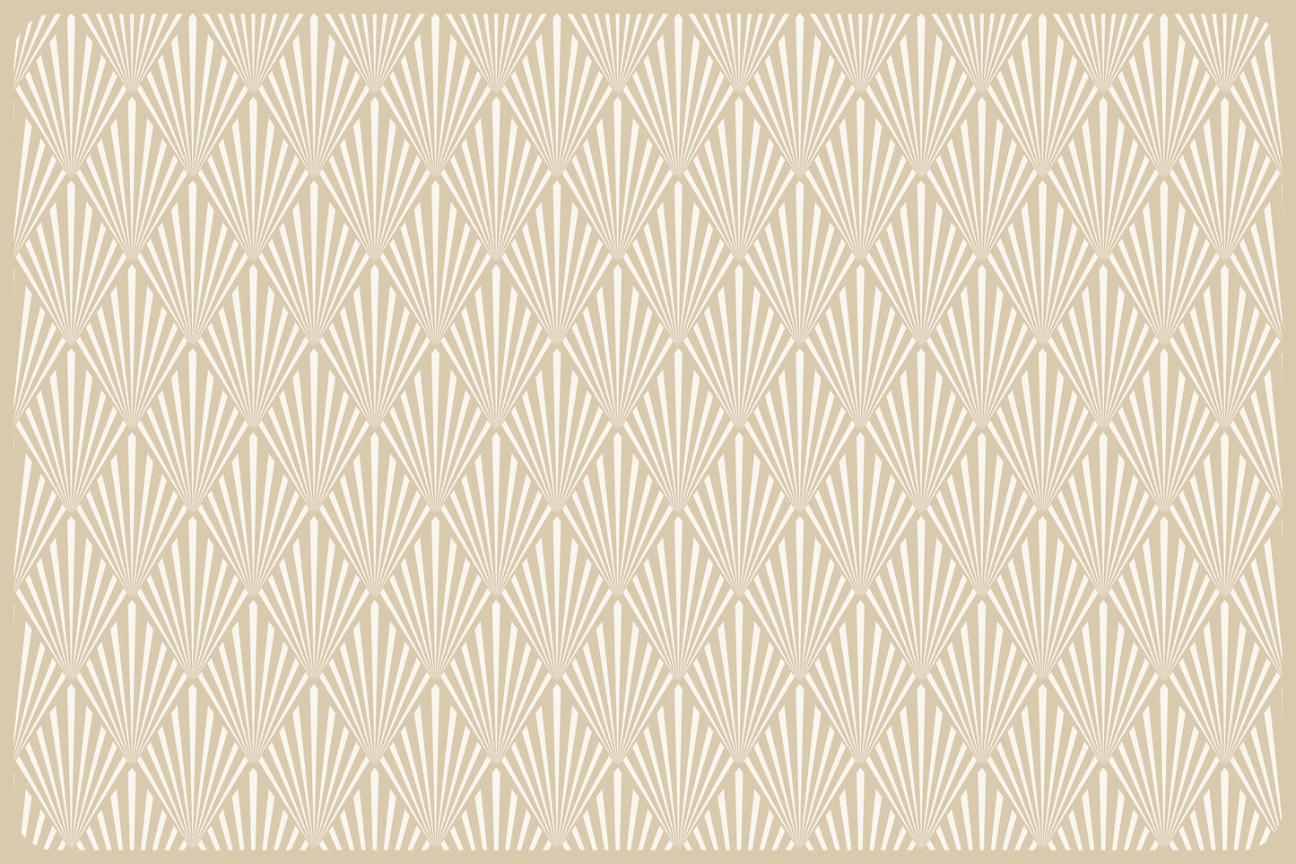 Set of 4 placemats beige floral Art-deco 
