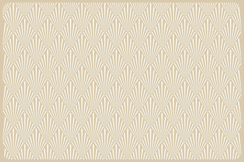 Individuales 4 ud Art-decó floral beige