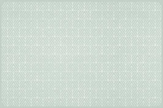 Set of 4 placemats  Geometry green lily
