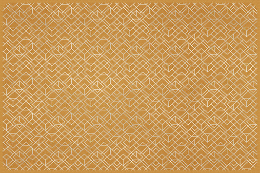 Set of 4 placemats mustard 3d geometry 
