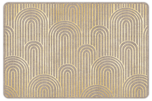 set of 4 placemats Natural gold bows