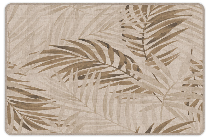 set of 4 placemats Natural palm trees sepia