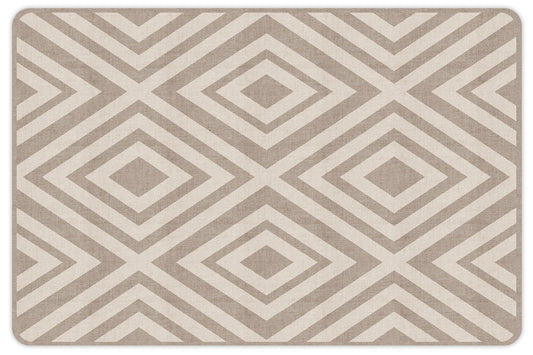 set of 4 placemats Natural diamonds sepia