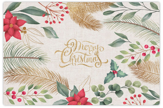 Set de table 4 unités Fleurs de Noël