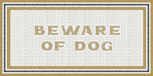 Mosaïque romano "Beware of dog"