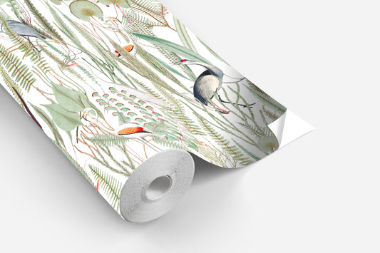 Rollo sticker Aves en el paraíso (horizontal)