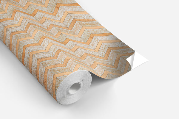 Rollo sticker Chevron maderas (vertical)