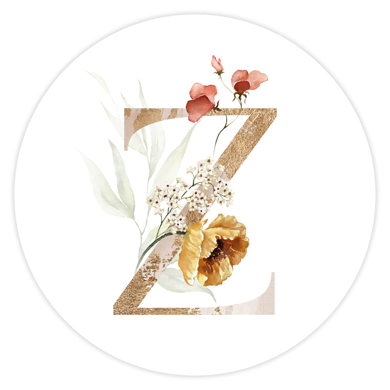 Mural Letter with flowers - Z