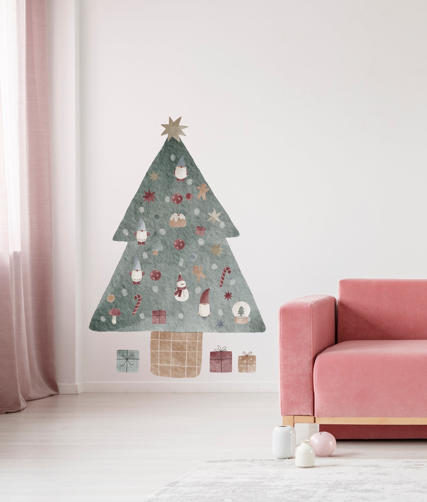 Sticker Árbol de Navidad Acuarela