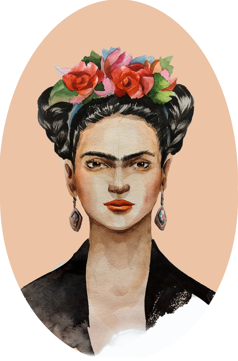 Mural Frida fondo Salmón