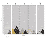 Happy Mountains - mural textil vinílico adhesivo