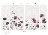 Fleurs secas- mural textile vinyle adhésif