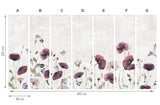 Fleurs secas- mural textile vinyle adhésif