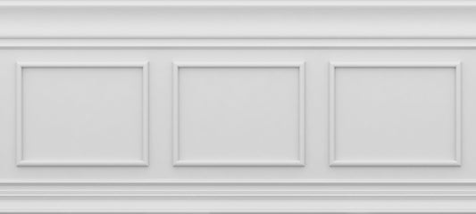 Classic Frieze Relief 2 White 135x600