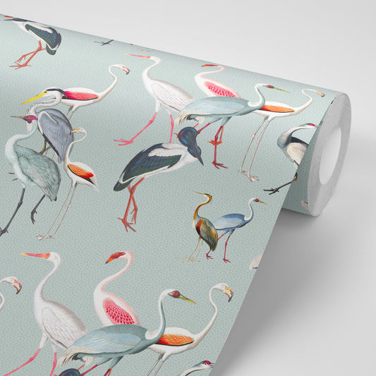 Light Green Flamingos 135x300