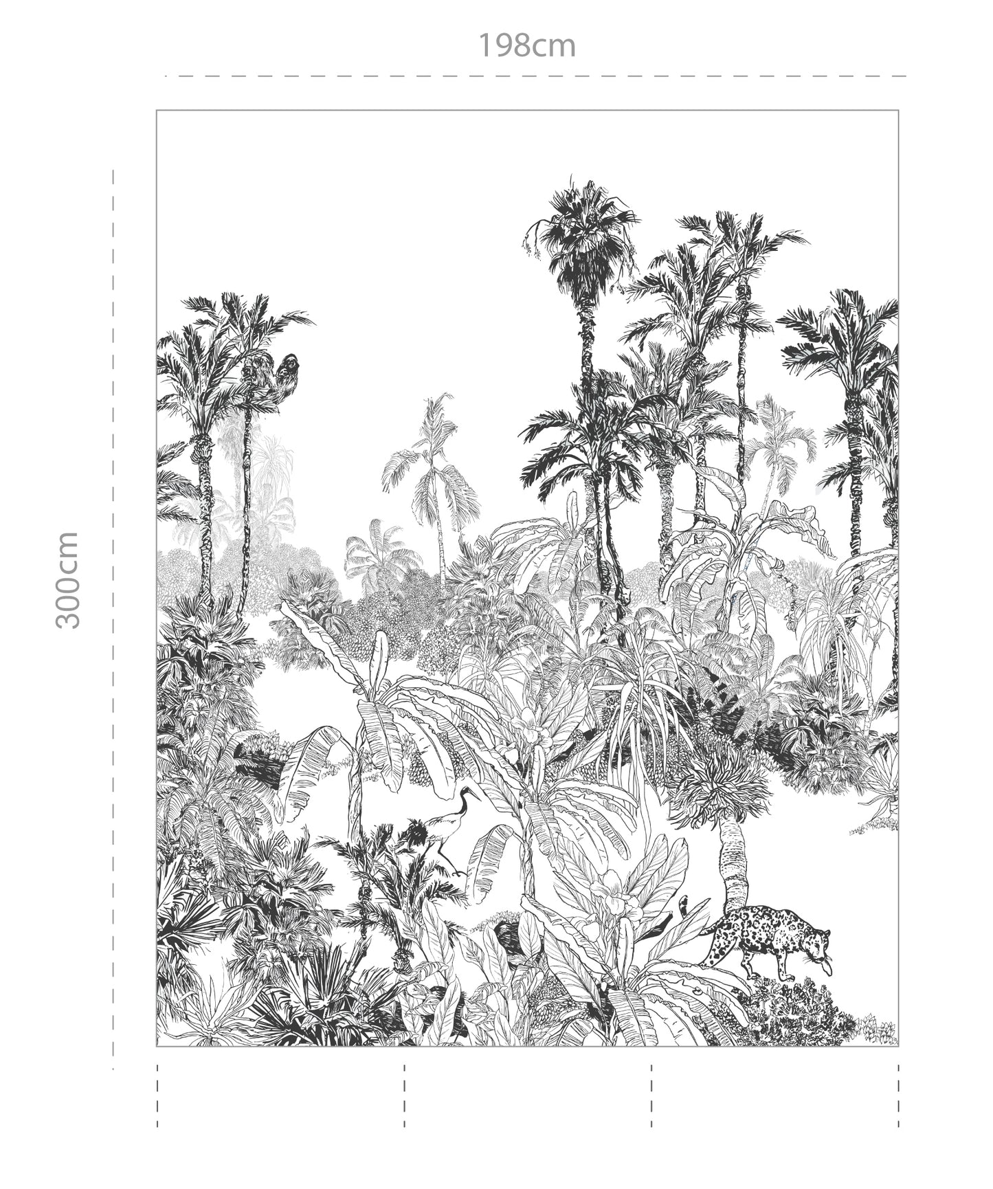 Palmeral-mural de papel pintado