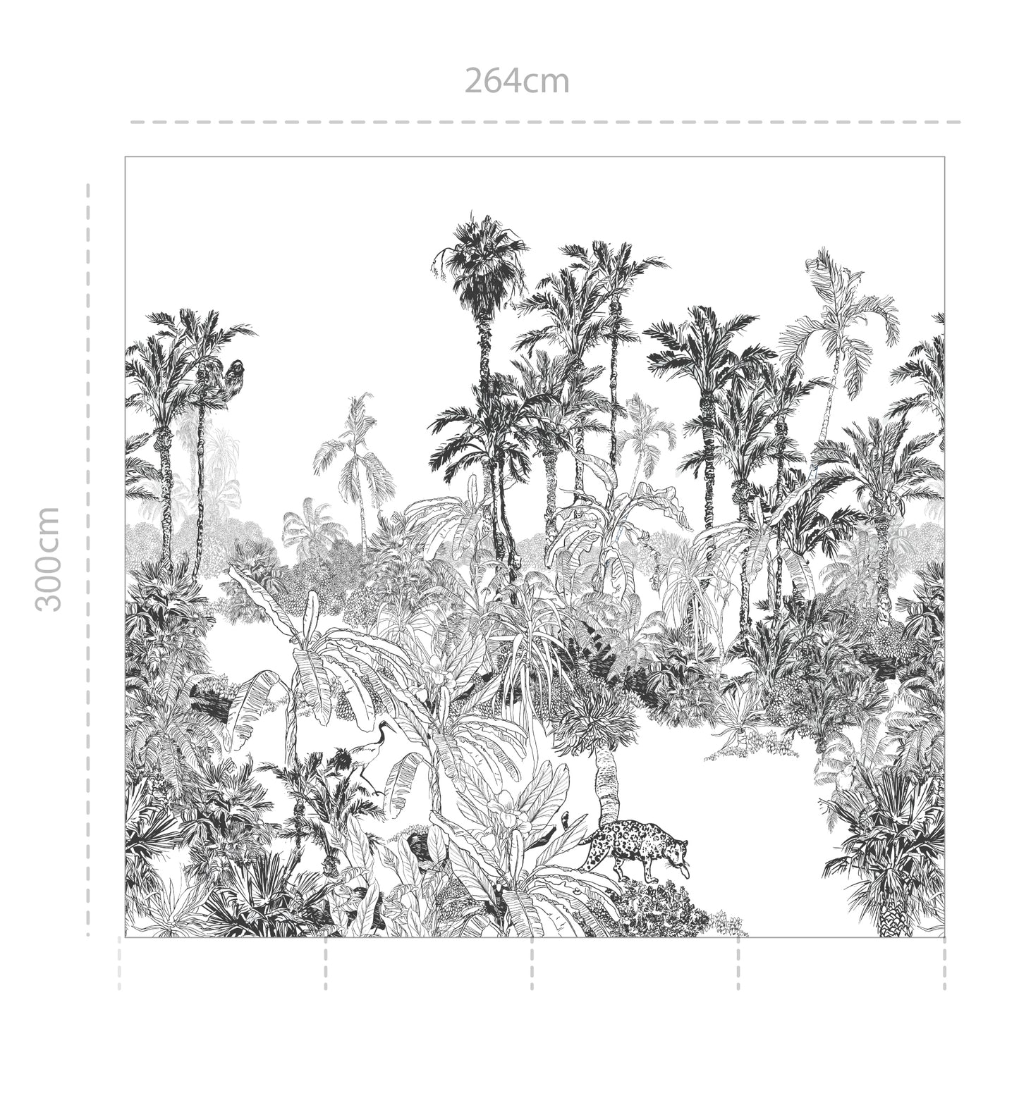 Palmeral-mural de papel pintado
